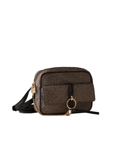 Borsa a tracolla Borbonese OP naturale nero