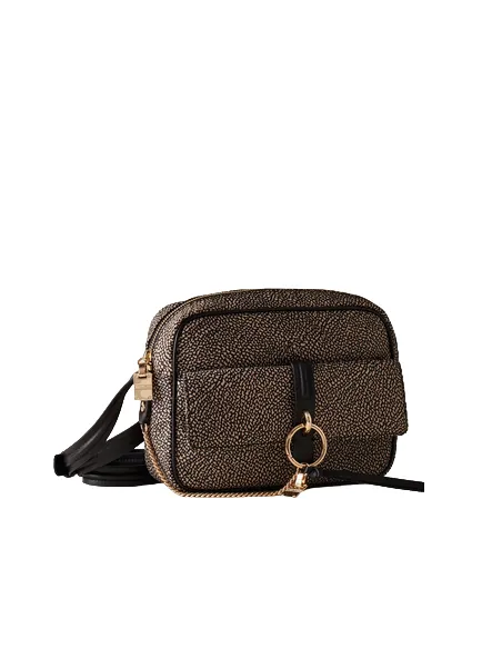 Borbonese Etoille Medium shoulder bag OP natural-black