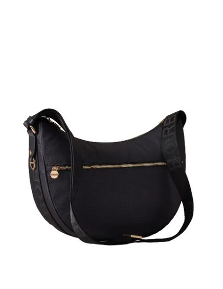 Mezza Luna media con tasca Borbonese nera