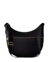 Borbonese Large women's shoulder bag in recycled fabric and leather