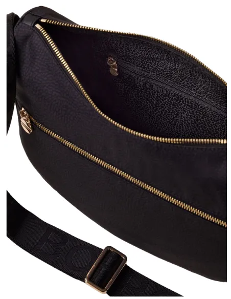 Borbonese luna bag small, dark black