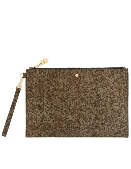 Borbonese Clutch-Tasche mit abnehmbarem Henkel