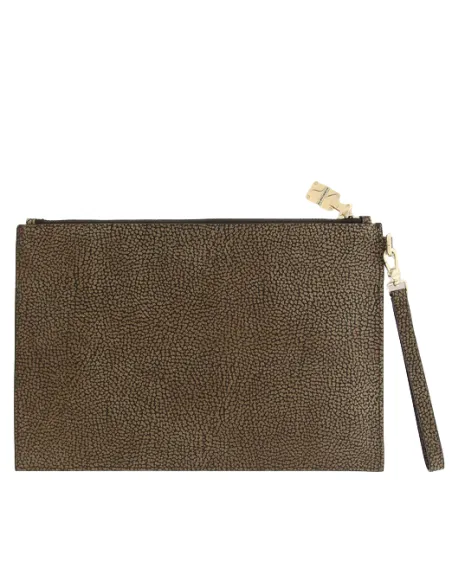 Borbonese Clutch-Tasche mit abnehmbarem Henkel