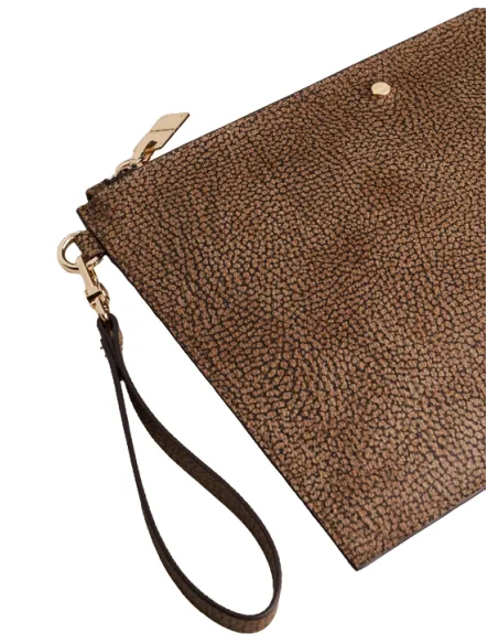 Borbonese Clutch-Tasche mit abnehmbarem Henkel