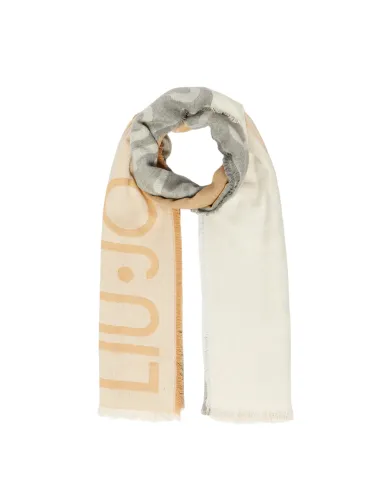 Stola Liu Jo jacquard con logo neutro