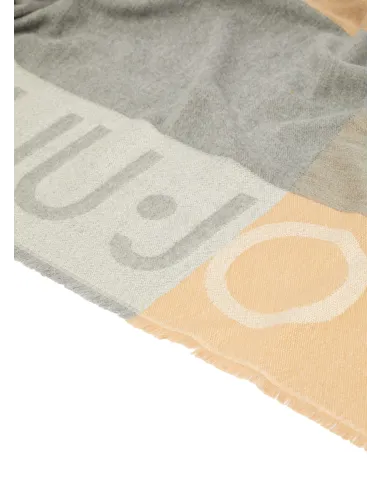Stola Liu Jo jacquard con logo neutro