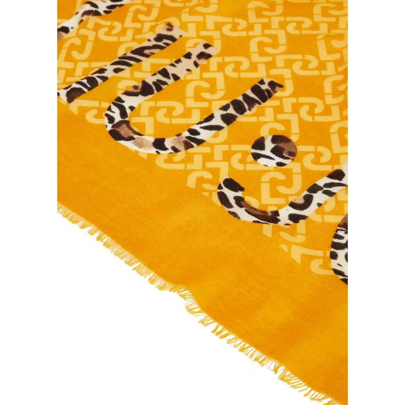 Liu Jo Schal gelb mit animalischem Logo 2