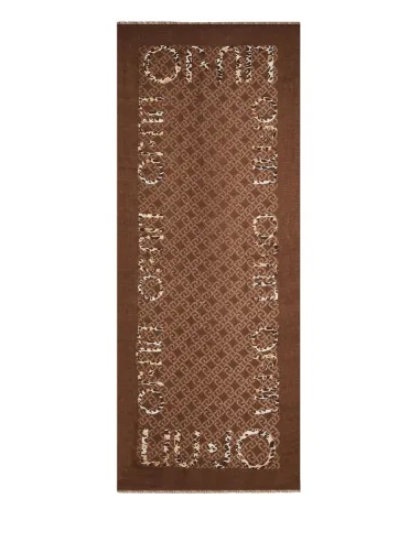 Stola Liu Jo marrone con logo animalier