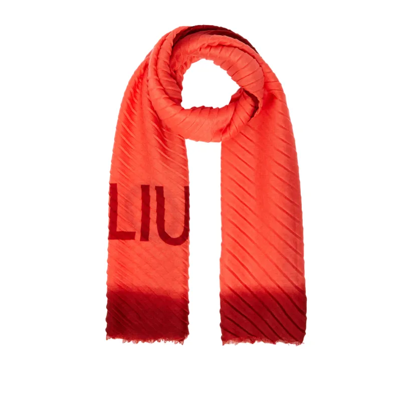 Liu Jo degradé scarf with logo red