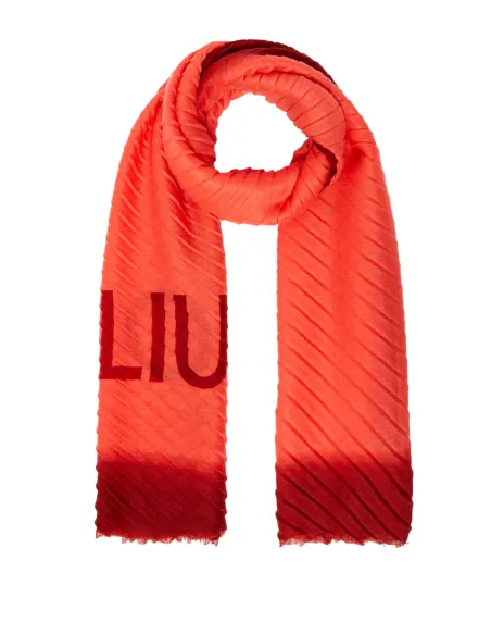 Liu Jo Degradé-Stola mit Logo rot