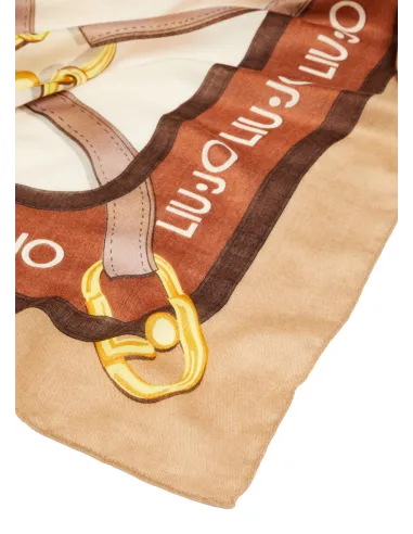 Schal mit Druck cappuccino