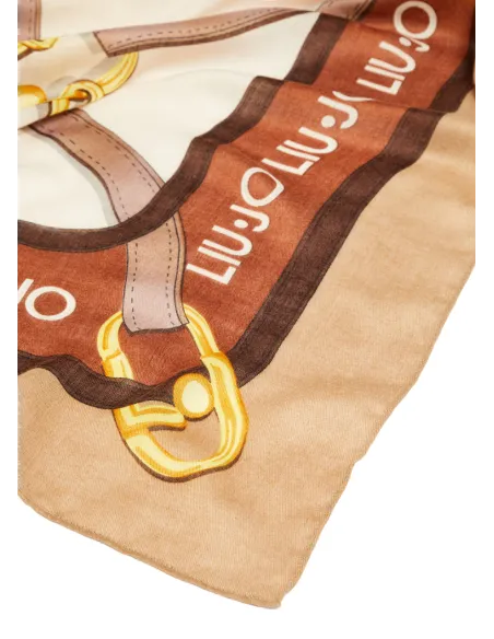 Liu Jo scarf with print cappuccino
