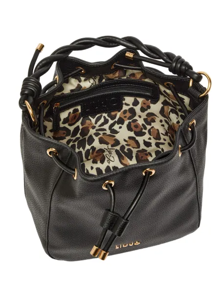 Liu Jo Bucket bag with braided handle black