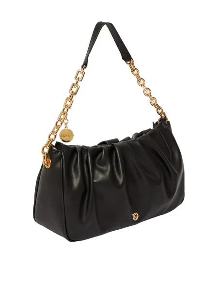 Borsa a spalla con tracolla in catena con charms Liu Jo nera