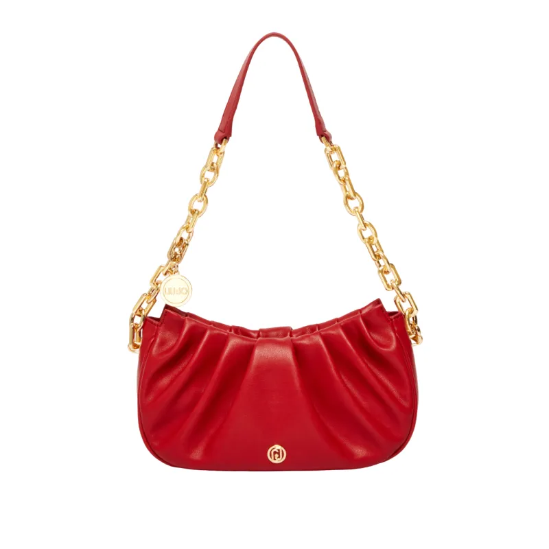 Borsa Liu Jo con motivo a pieghe rossa