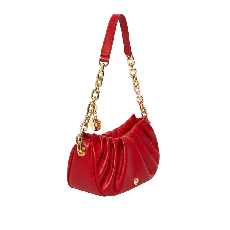 Small shoulder bag with chain shoulder strap red 2