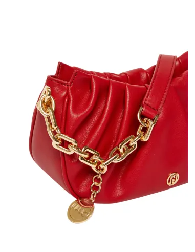 Borsa Liu Jo con motivo a pieghe rossa
