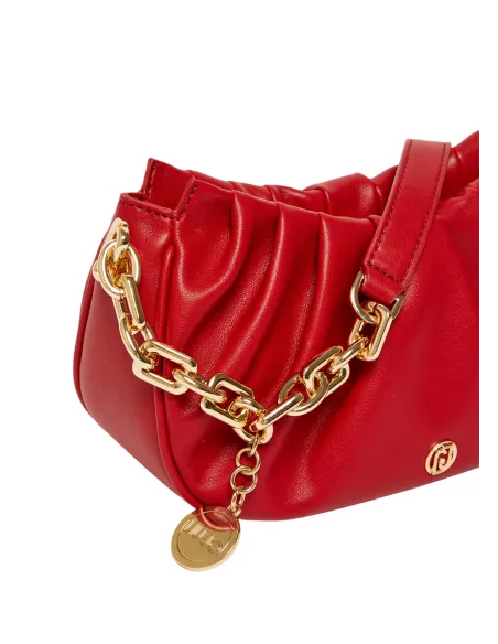 Borsa Liu Jo con motivo a pieghe rossa