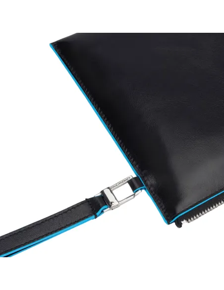 Piquadro Blue Square Slim iPad®mini clutch bag black