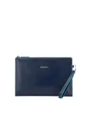 Piquadro Blue Square Schlanke iPad®mini-Clutch-Tasche blau