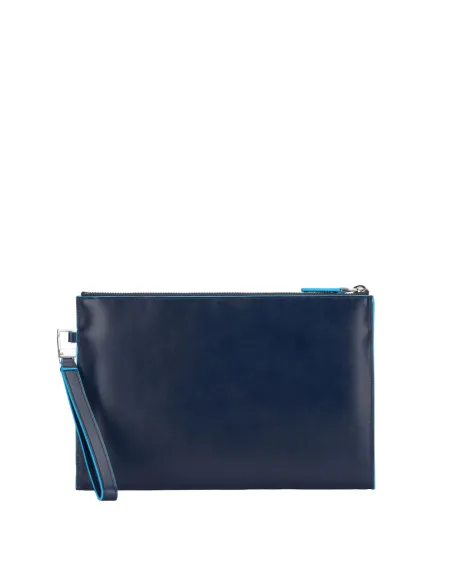 Pochette in pelle sottile Piquadro Blue Square blu