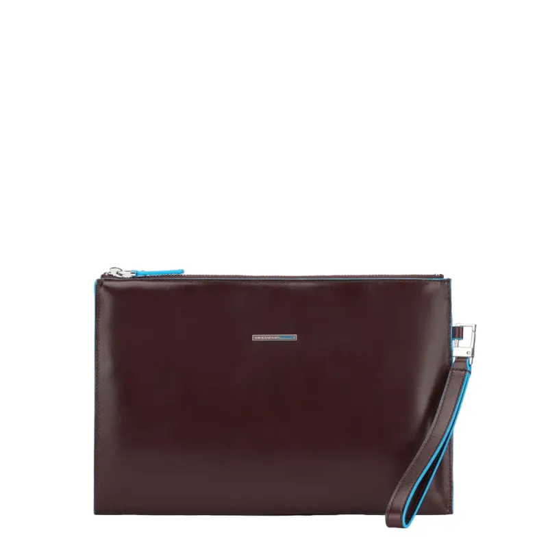 Piquadro Blue Square Slim iPad®mini clutch bag brown