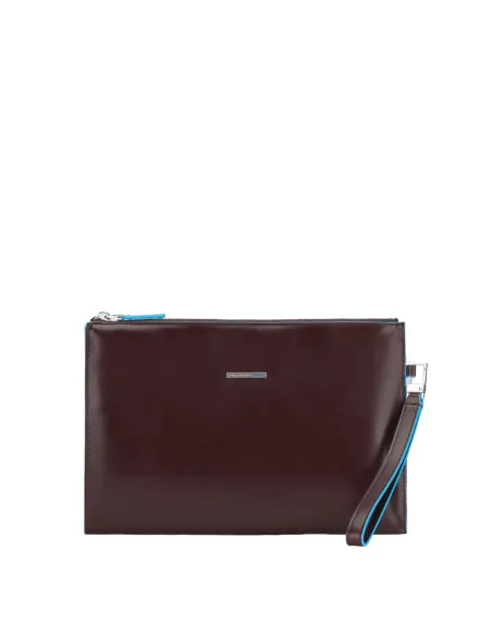 Piquadro Blue Square Schlanke iPad®mini-Clutch-Tasche braun