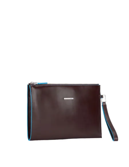 Piquadro Blue Square Slim iPad®mini clutch bag brown