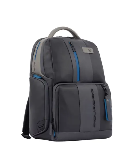 Laptop backpack with anti-theft cable, USB Urban black-grey