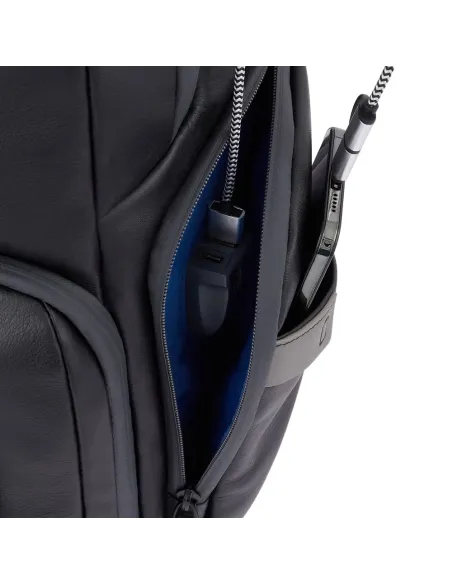 Fast-Check-Rucksack mit USB und Micro-USB-Platte Urban schwarz-grau