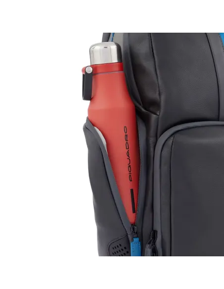 Laptop backpack with anti-theft cable, USB Urban black-grey