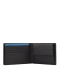 Men's wallet with flip up ID window, coin pocket Urban black-grey