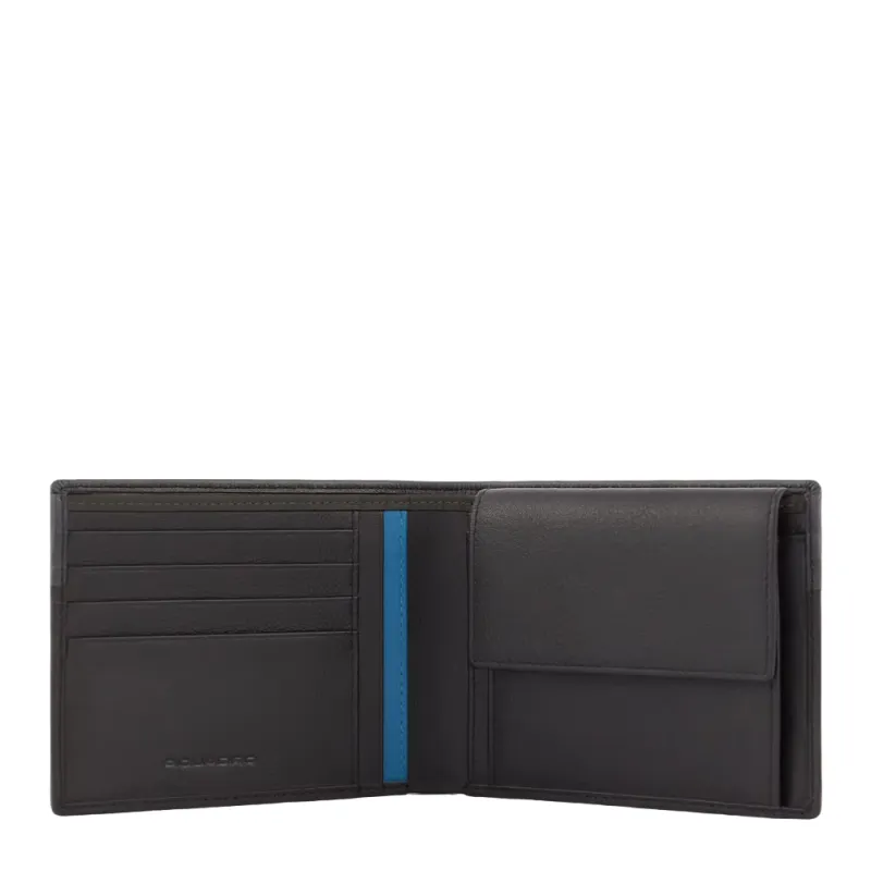 Men's wallet with coin pocket Urban black-grey
