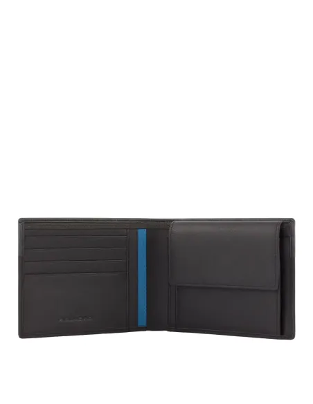 Herrenportemonnaie mit Münzfach Piquadro Urban schwarz-grau