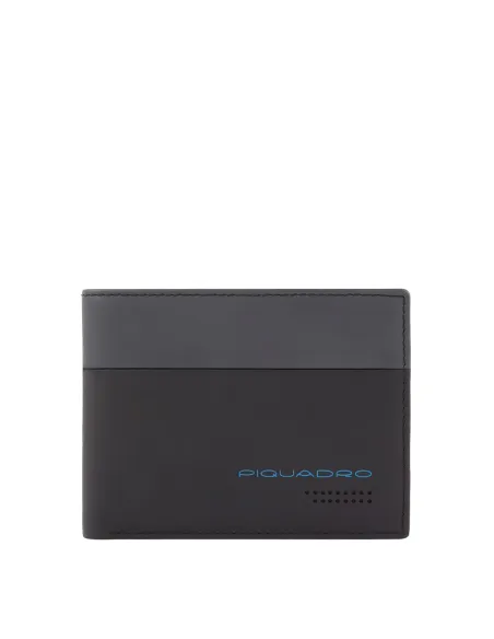 Men's wallet with coin pocket Urban black-grey