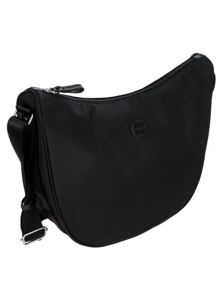 Brics shoulder bag with zip closure black-black