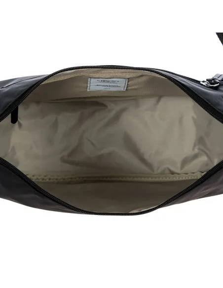 Brics shoulder bag with zip closure black-black