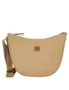 Brics Small shoulder bag in recycled nylon cappuccino