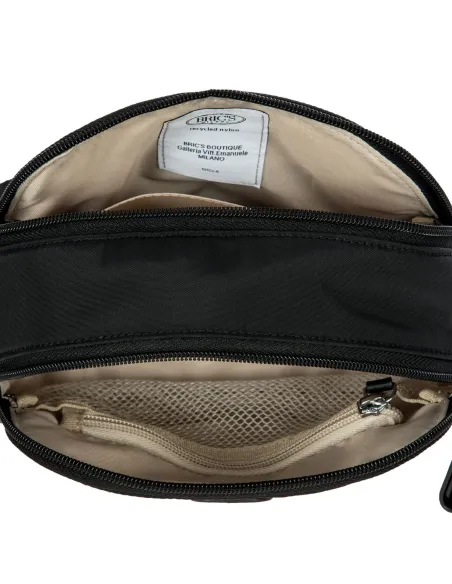 Brics Recycled nylon shoulder bag black