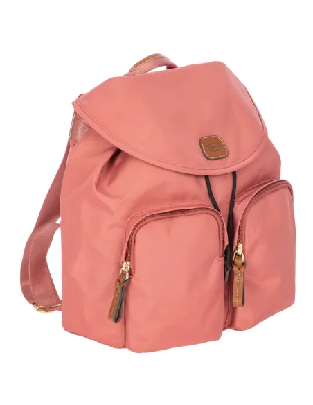 Zaino donna Brics in tessuto e pelle rosa antico