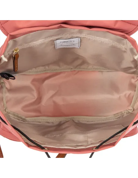 Brics Women's backpack with external pockets pink