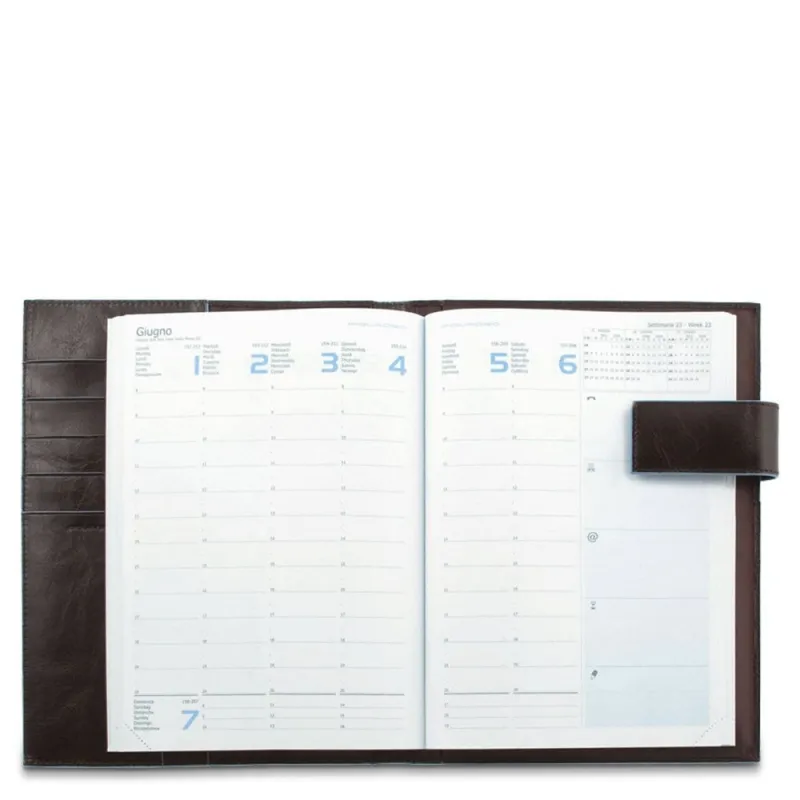 Agenda settimanale Piquadro marrone