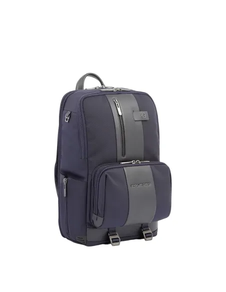 Piquadro Computerrucksack mit abnehmbarer Multifunktionstasche blau