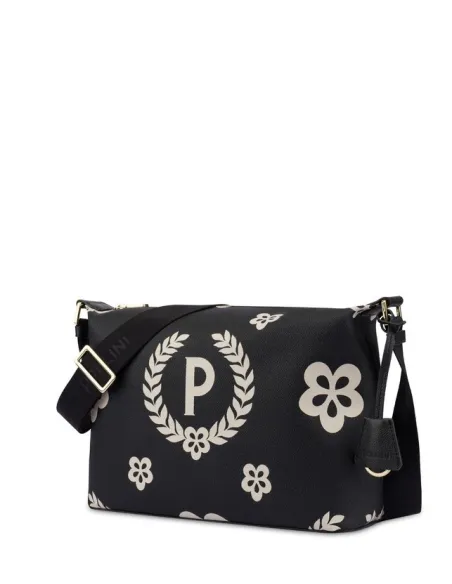 Pollini printed shoulder bag black