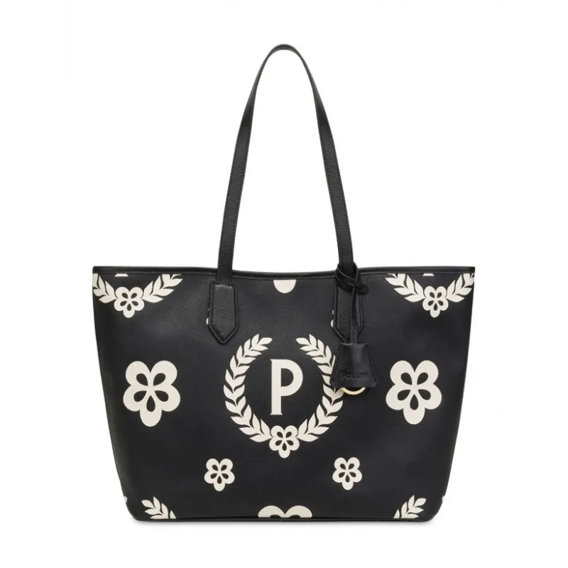 Shopping Pollini con stampa nera