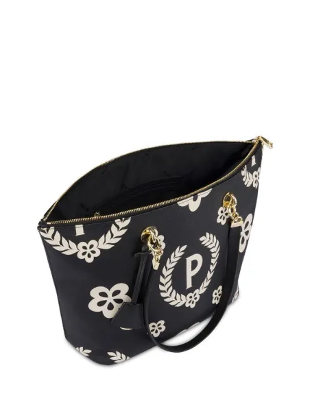Shopper Pollini con maxi logo nera