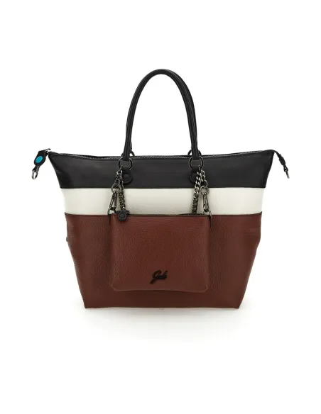 Gabs G3 Plus bag with front pocket black cream brown