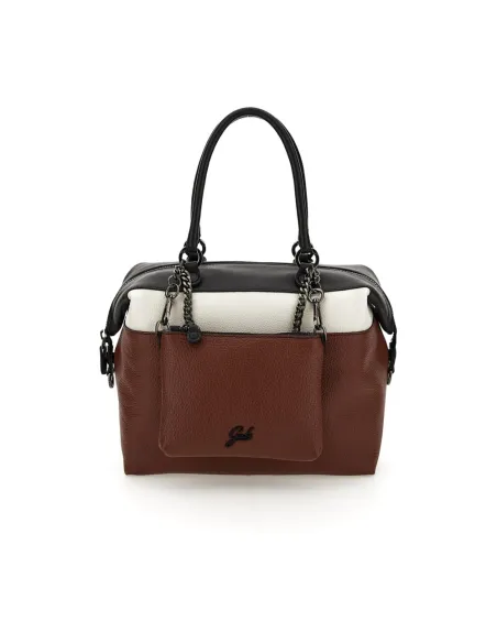 Gabs G3 Plus bag with front pocket black cream brown