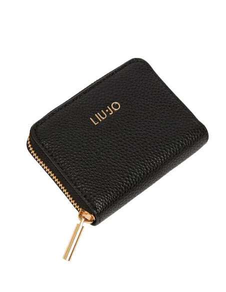 Women's small zipped wallet Liu Jo black
