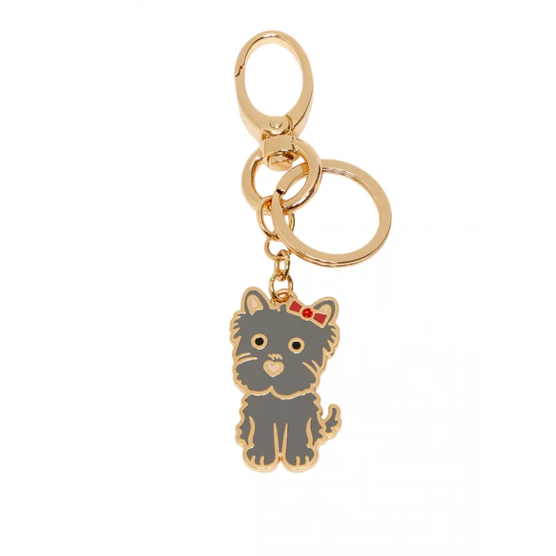 Liu Jo metal key ring with dog